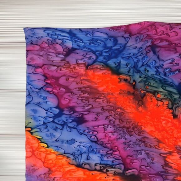 Golden Camel of Shanghai Hand Rolled and Hand Printed 100% Silk Square Scarf - Picture 8 of 11